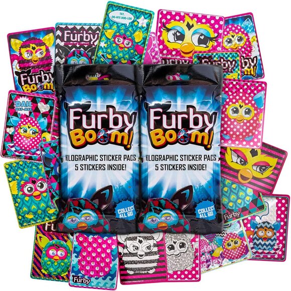 NEW 2-PACK FURBY Y2K 90's STYLE STICKERS HOLOGRAPHIC TOY STICKERS - Picture 1 of 4